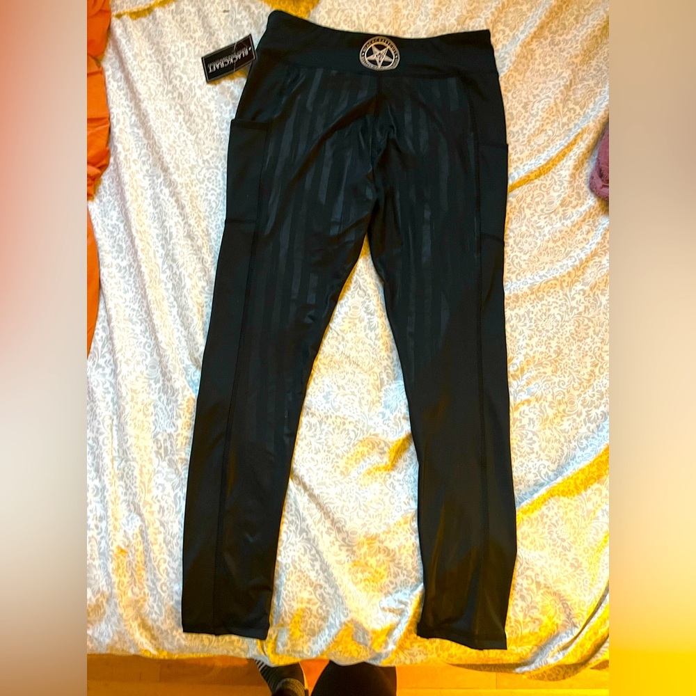 NWT Blackcraft Pinstripe goth leggings size L